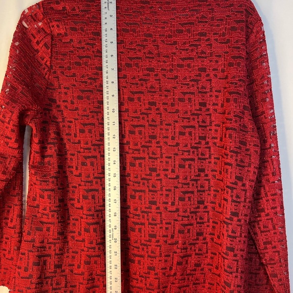 Amanda Collection Chic Red & Black Women's Blouse - Picture 8 of 11